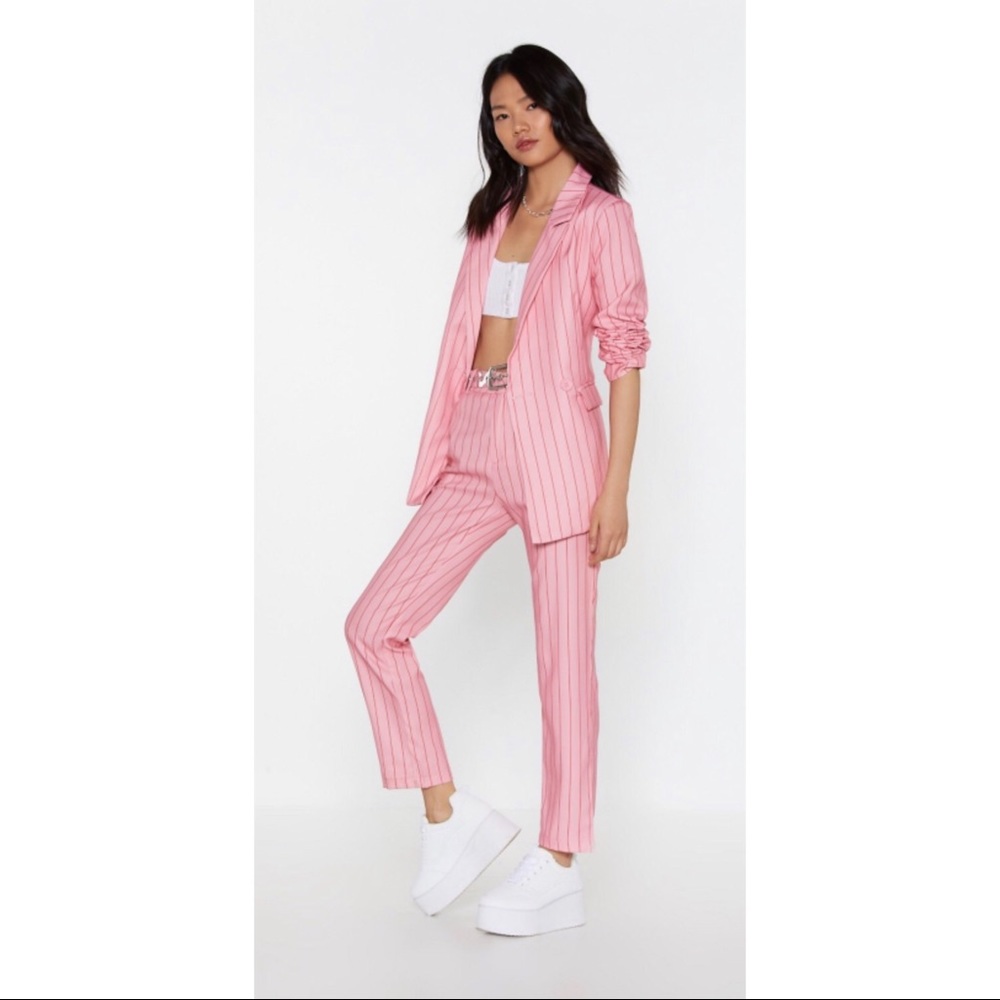Nasty Gal Pinstripe Blazer